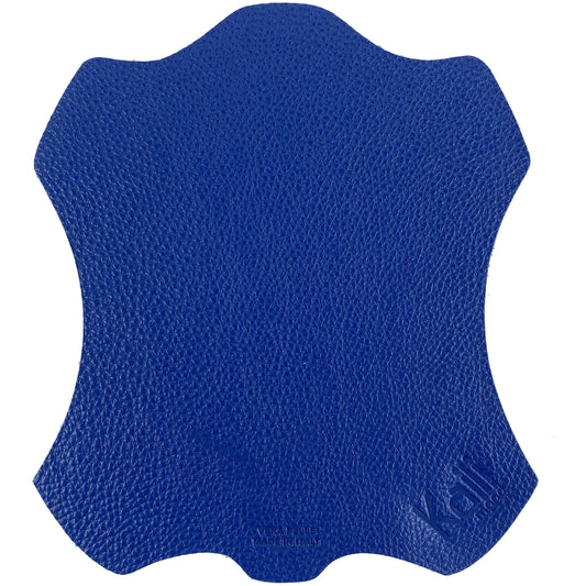 K0001DB | Tappetino per Mouse Made in Italy in Vera Pelle pieno fiore, grana dollaro - Colore Blu - Dimensioni: cm 20 x 23 - Confezione: Sacchetto tubolare Tnt-0